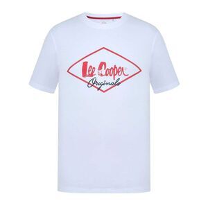 Lee Cooper Mens Originals Logo T-Shirt / White